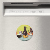 Aimant Café en émail bleu par Vincent van Gogh (In Situ (Lave-vaisselle))