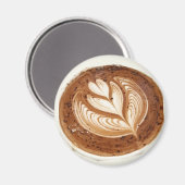 Aimant Café en latte de fleurs (Recto/Verso)