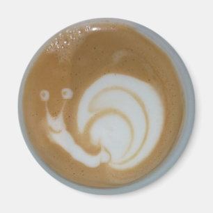Aimant Café en latte de l'escargot