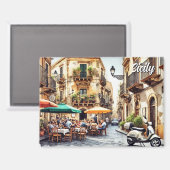 Aimant Café en Sicile Italie (Recto/Verso)