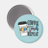 Aimant Café, Enseigner, Répéter (Recto/Verso)