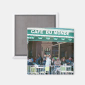 Aimant Café et beignets de la Nouvelle-Orléans (Recto/Verso)