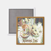 Aimant Café et Bignets New Orleans Café Aulait Donuts (Recto/Verso)