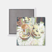 Aimant Café et Bignets New Orleans Café Aulait Donuts (Recto/Verso)