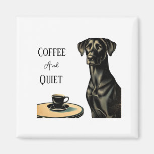Aimant Café et calme Black Lab