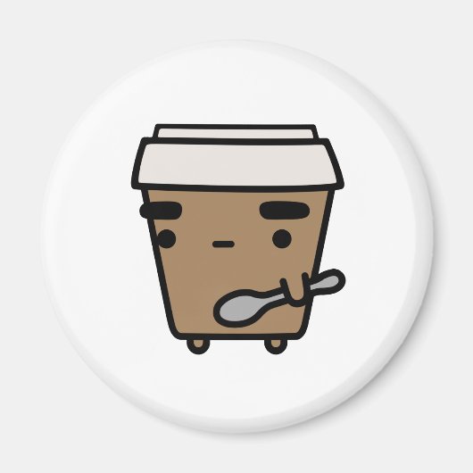 Aimant Café et cuillère (Devant)
