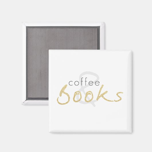 Aimant café et livres (Recto/Verso)