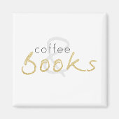 Aimant café et livres (Devant)