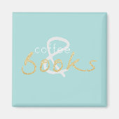 Aimant café et livres (Devant)