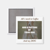 Aimant Café et mon Oreiller de chien (Recto/Verso)