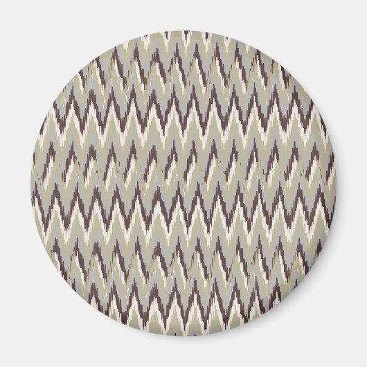 Aimant Café et Sage iKat ZigZag Motif (Devant)