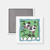 Aimant Café et vache à la crème (Recto/Verso)
