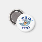 Aimant Café et Vagues (Recto/Verso)