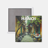 Aimant Café Hanoi Vietnam dans Alley (Recto/Verso)