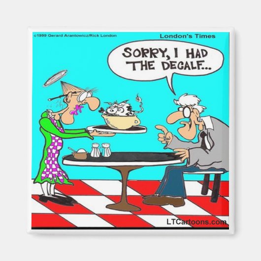 Aimant Café inapproprié Drôle Drôle Vache Dons et Tee - s (Devant)