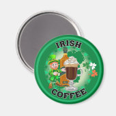 Aimant Café Irlandais - Un Elixir. (Recto/Verso)