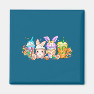 Aimant Café Joyeuses Pâques pour femmes Lapin Latte Pâque