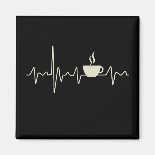 Aimant Café junkie espresso design avec pulsation (Devant)