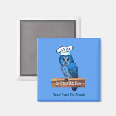 Aimant Café La Chouette Bleue (Recto/Verso)