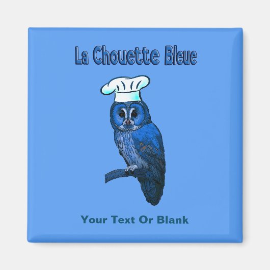 Aimant Café La Chouette Bleue (Devant)