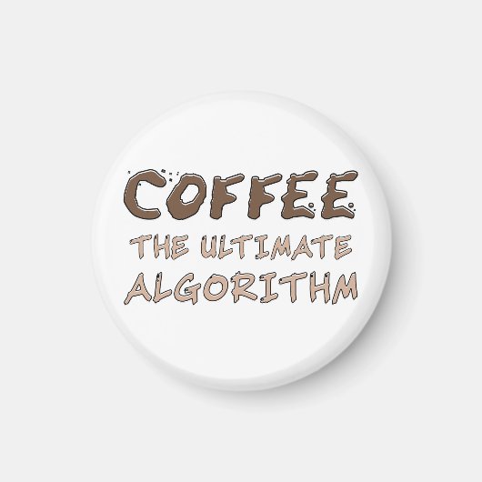 Aimant Café L'algorithme ultime Drôle de programmeur (Devant)
