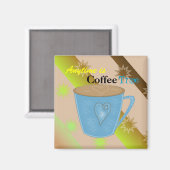 Aimant Café : le bonheur (Recto/Verso)