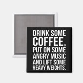 Aimant Café, Musique en colère, Poids lourds - Entraîneme (Recto/Verso)