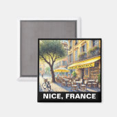 Aimant Café paisible à Nice France Mug (Recto/Verso)