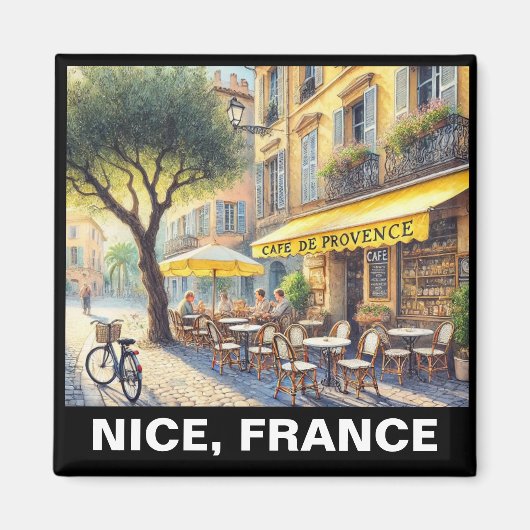 Aimant Café paisible à Nice France Mug (Devant)