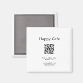 Aimant Cafe restaurant scanner pour voir le menu commande (Recto/Verso)