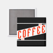 Aimant café rétro (Recto/Verso)