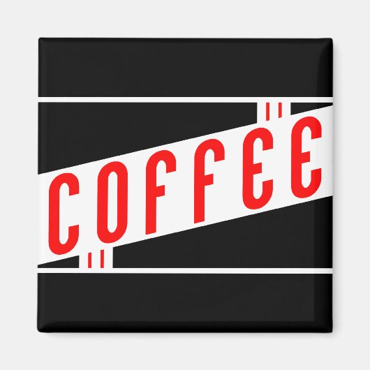 Aimant café rétro (Devant)