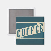 Aimant café rétro (Recto/Verso)