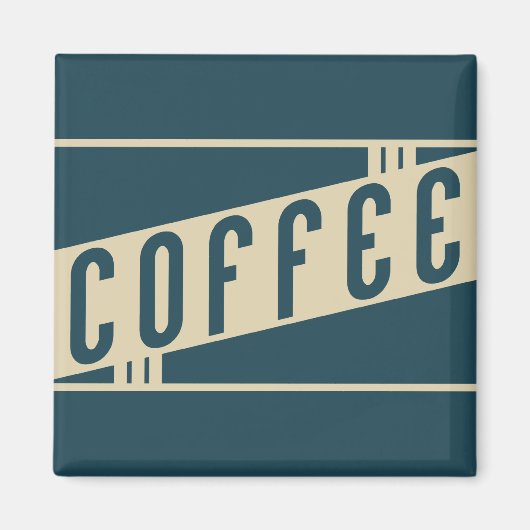 Aimant café rétro (Devant)
