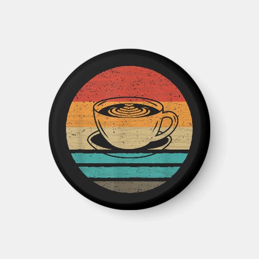 Aimant Café Retro Style Vintage (Devant)