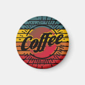 Aimant Café sunset rétro (Devant)