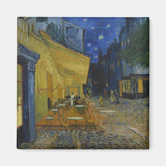 Aimant Café Terrasse à la nuit par Vincent van Gogh (Devant)