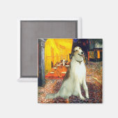Aimant Café Terrasse - Borzoi (Recto/Verso)