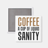 Aimant Café Une Coupe De Sanité Liquide (Recto/Verso)