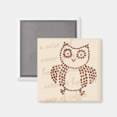 Aimant Café vert Owl (Recto/Verso)