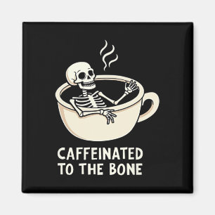 Aimant Caféiné Au Bon Drôle Amateur De Café Squelette