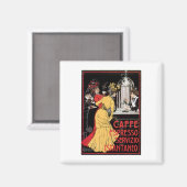 Aimant Caffe Espresso Café Vintage Boisson et art (Recto/Verso)