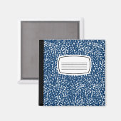 Aimant cahier de composition bleu (Recto/Verso)