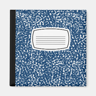 Aimant cahier de composition bleu