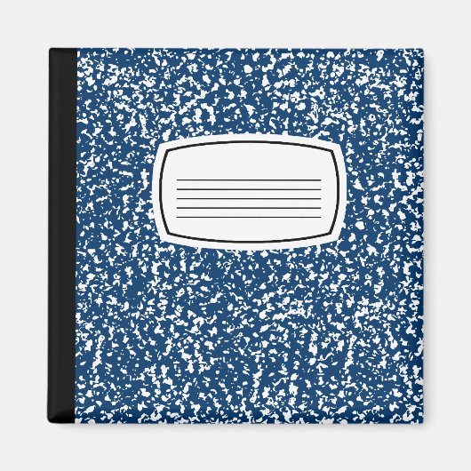 Aimant cahier de composition bleu (Devant)