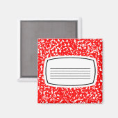 Aimant cahier de composition rouge (Recto/Verso)