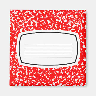Aimant cahier de composition rouge
