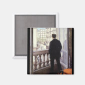 Aimant Caillebotte - Jeune homme à sa fenêtre, (Recto/Verso)