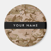 Aimant Cailloux du Camouflage du désert, Votre nom, Perso (Devant)