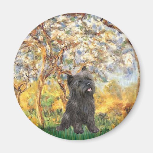 Aimant Cairn Terrier (Bringé 21) - Printemps (Devant)